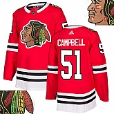 Blackhawks #51 Campbell Red With Special Glittery Logo Adidas Jersey,baseball caps,new era cap wholesale,wholesale hats
